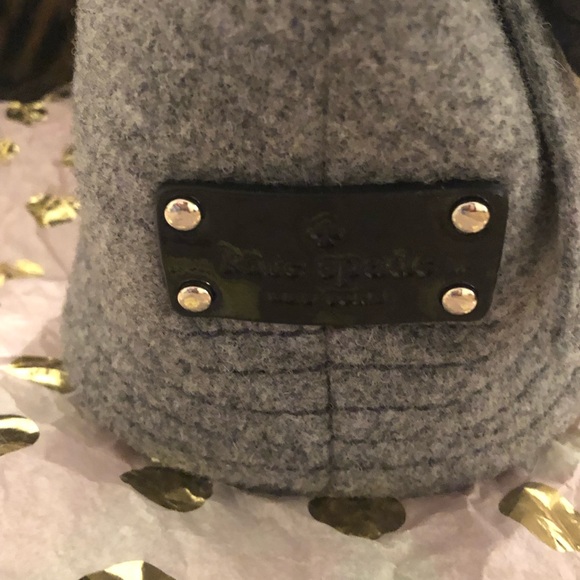 Kate Spade Grey Flannel Bow Bag - Picture 5 of 8